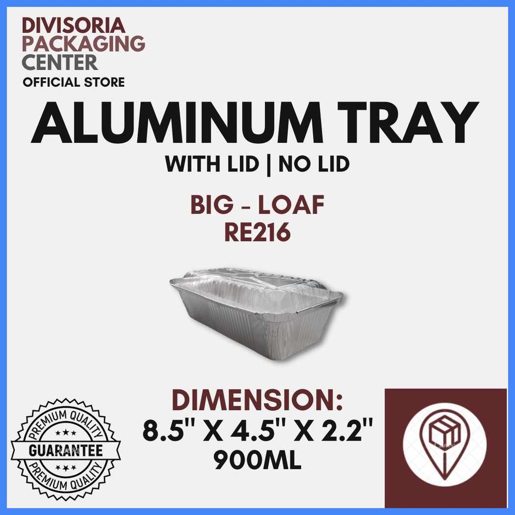 Loaf-Big=l!Aluminum/RD$Tray$Rm/|$iv/Pan$ho/With$UT/Lid/No$BU/Lid$S ...