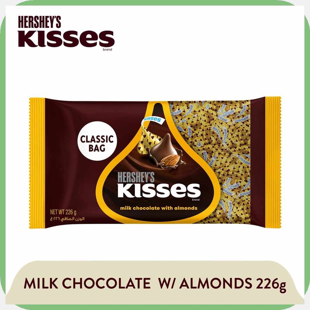 HERSHEY'S Kisses Milk Chocolate With Almonds 226g | Shopee Philippines
