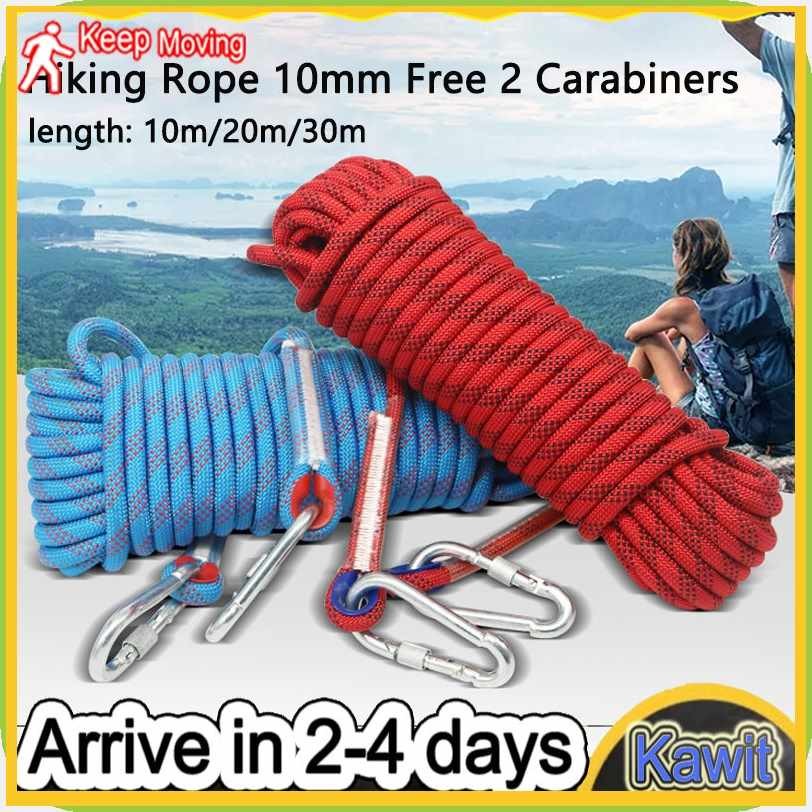 Static a}Rope>d}10mm>j}Free>G}2>ll}Carabiners Hammock Rope Safety ...