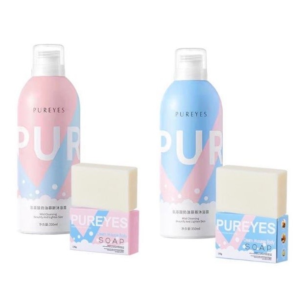 Pureyes Amino Acid Cream Mousse Shower Gel Whitening Perfume Body Wash ...