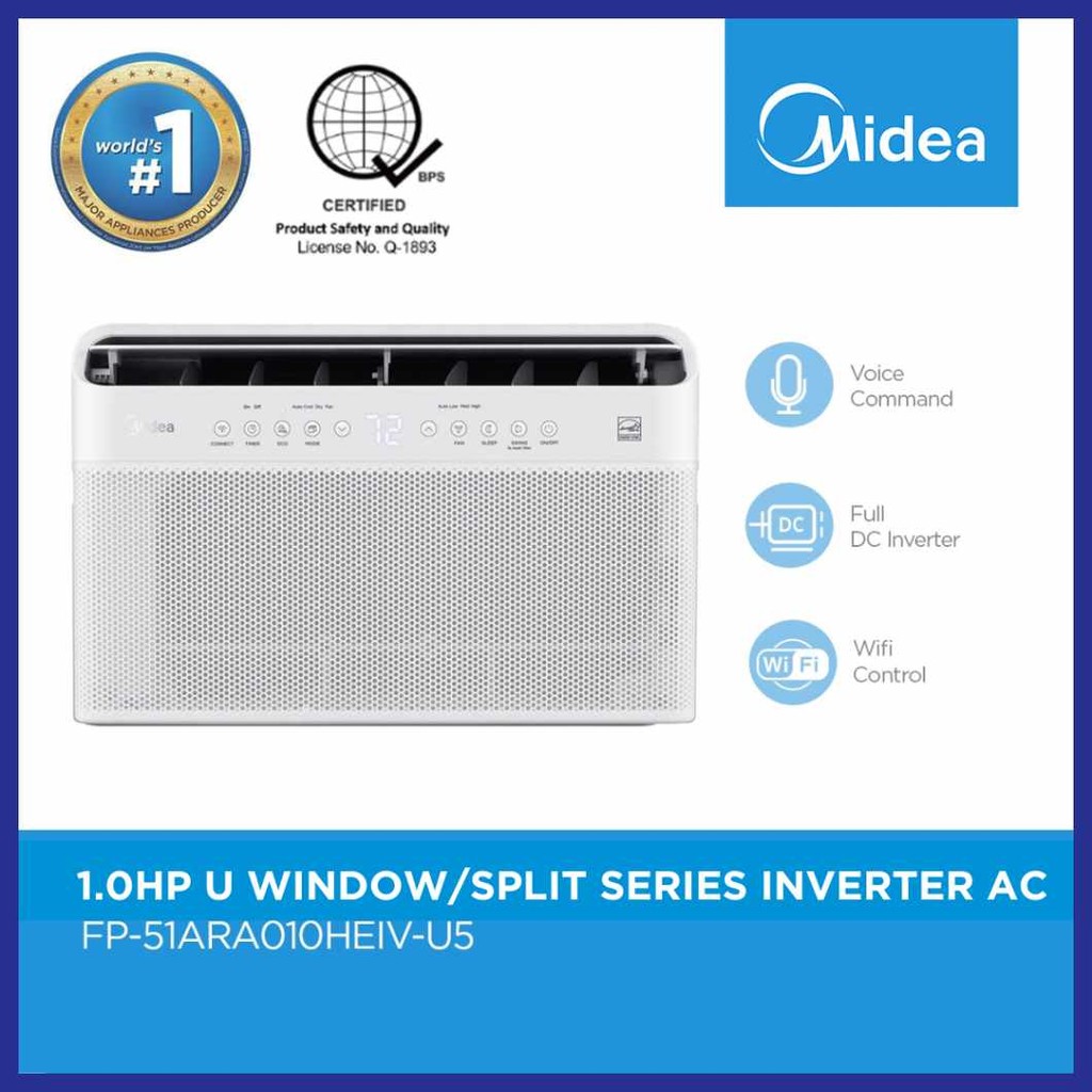 Midea$Ce=U.gm&Window/Split+J@D@s@i@v@D Series 1.0HP Window Inverter ...