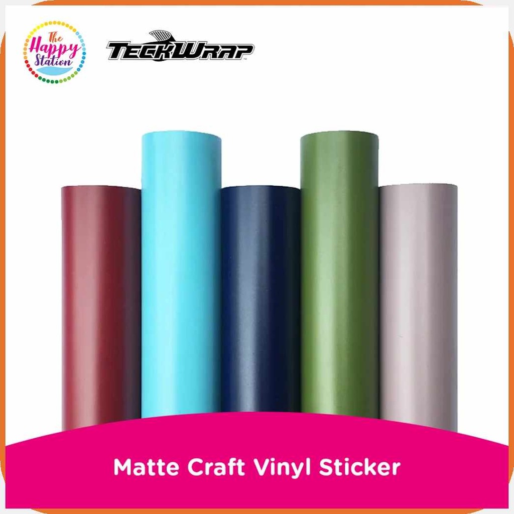 TECKWRAP | Matte Craft Vinyl Sticker, adhesive vinyl sticker for ...