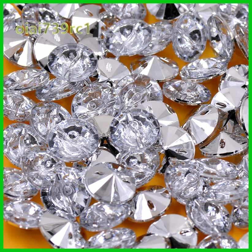 100pcs Taiwan Acrylic Crystal Diamond Buttons Home Textile Sofa ...