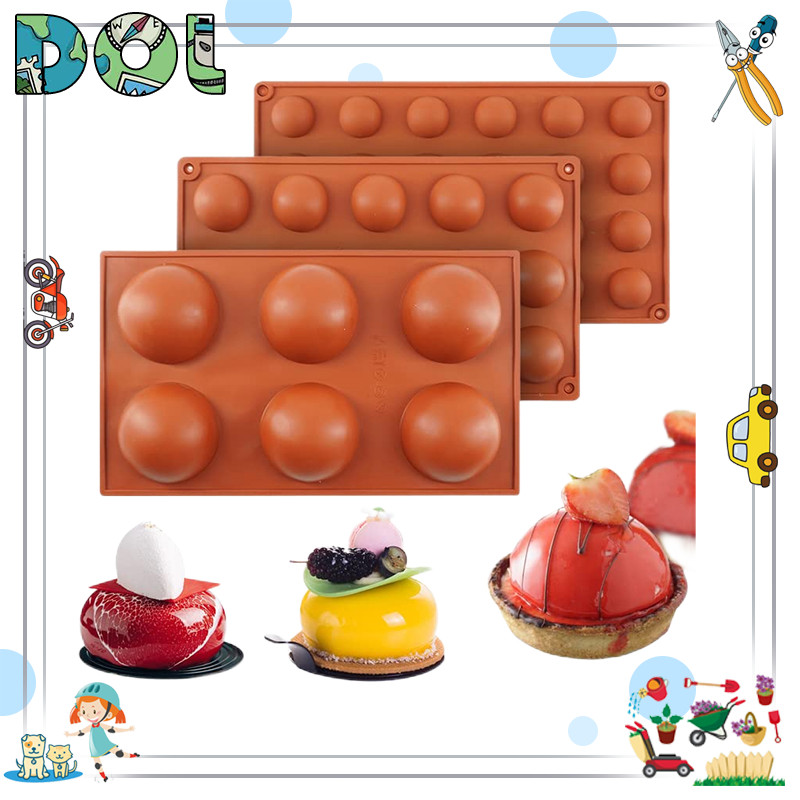 Silicone Mold Cake 3D Ball Round Half Sphere For DIY Baking Pudding ...
