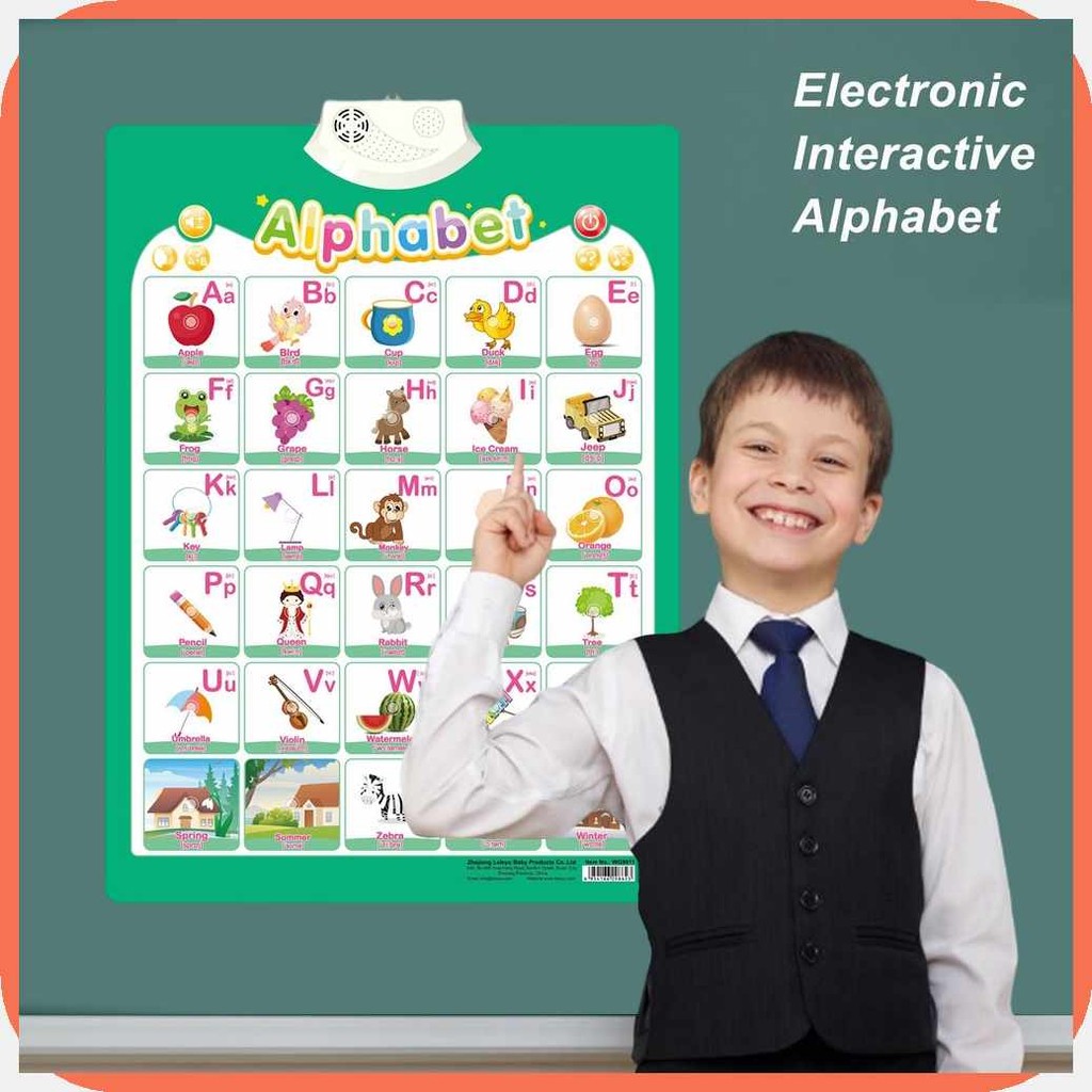 Electronic Interactive Alphabet Wall Chart, Talking ABC & 123s & Music ...