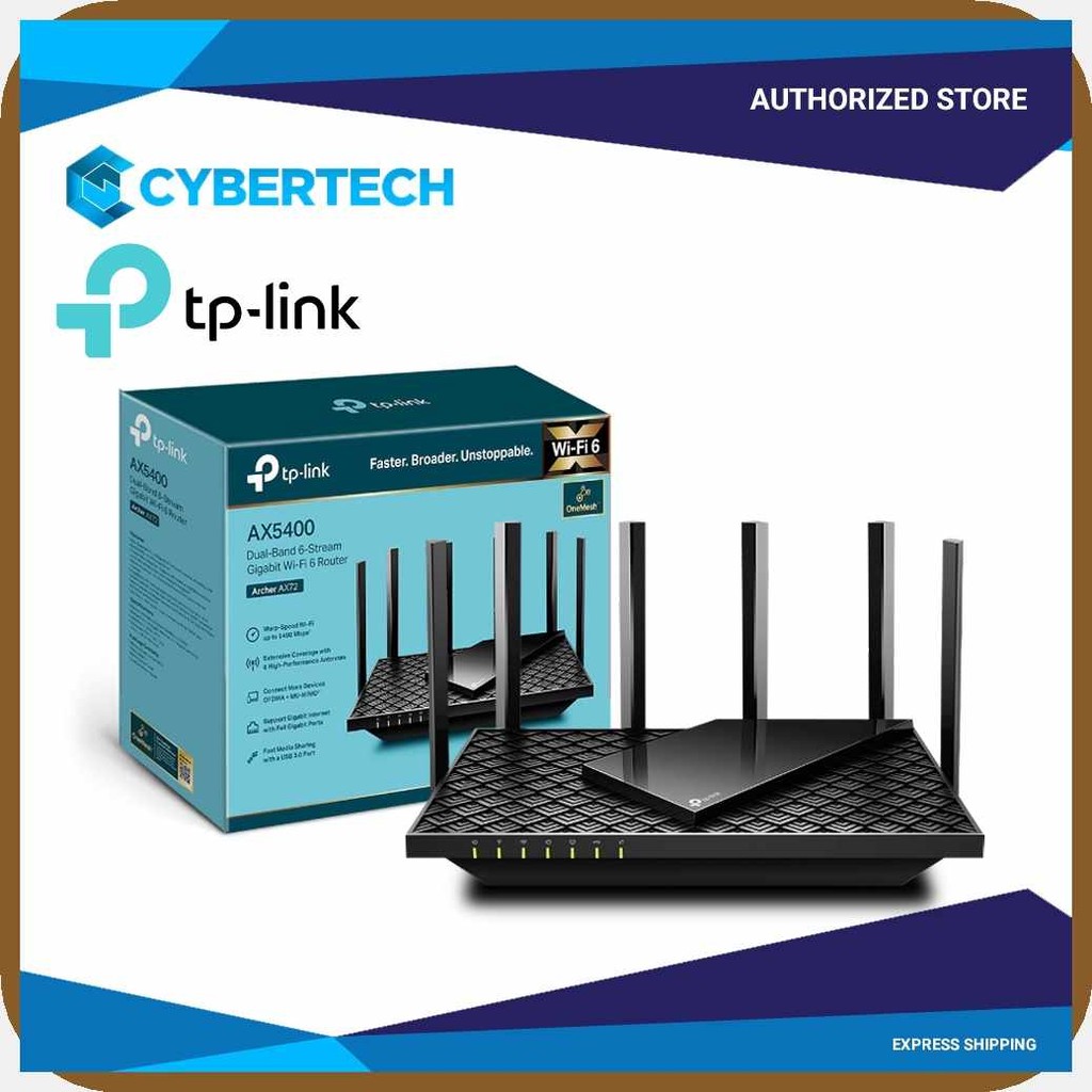TP-Link Archer Ax72 Ax5400 Dual-Band Gigabit Wi-Fi 6 Router | Shopee ...