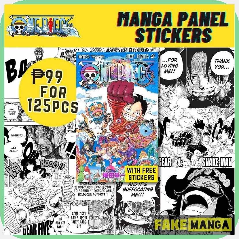 125pcs PISO MANGA PANELS A6 STICKER WATERPROOF WALL DECOR | ONE PIECE ...