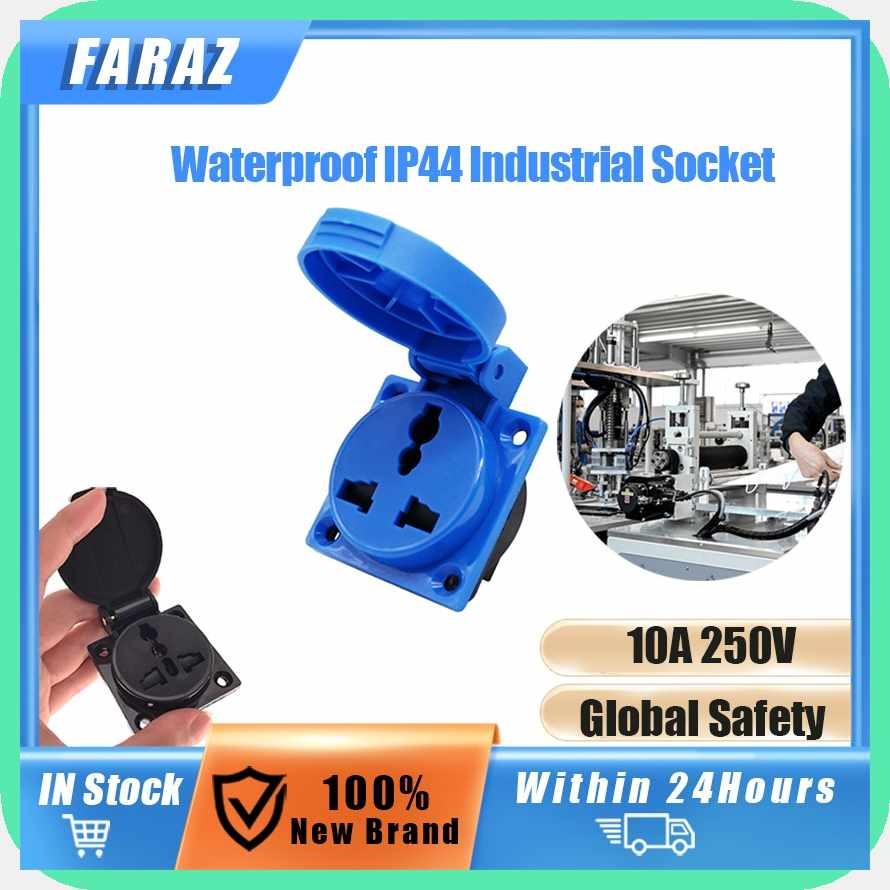 Universal IP54 Waterproof Industrial Socket 10A 250V Outdoor Outlet ...