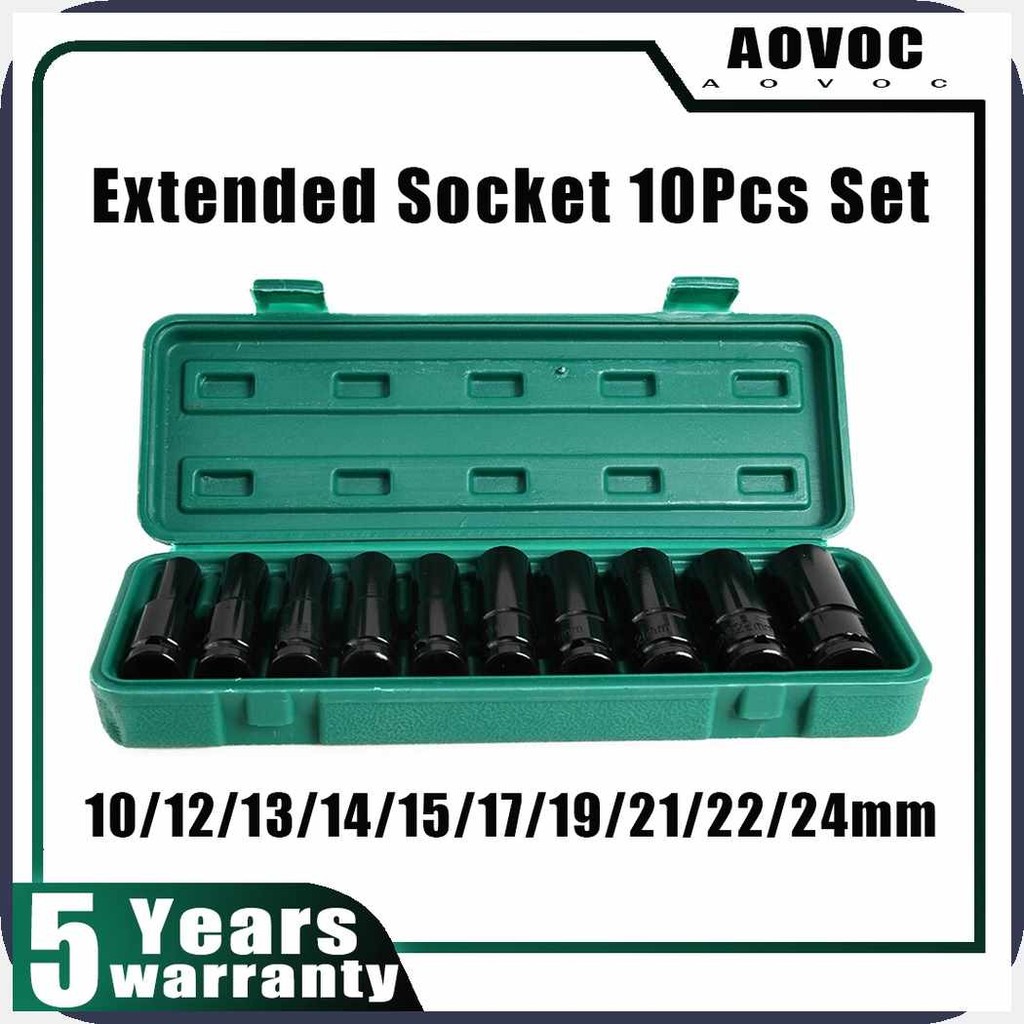 Impact Wrench Socket 10 pcs Set 1/2'' Electric Power Tool Hex Socket ...