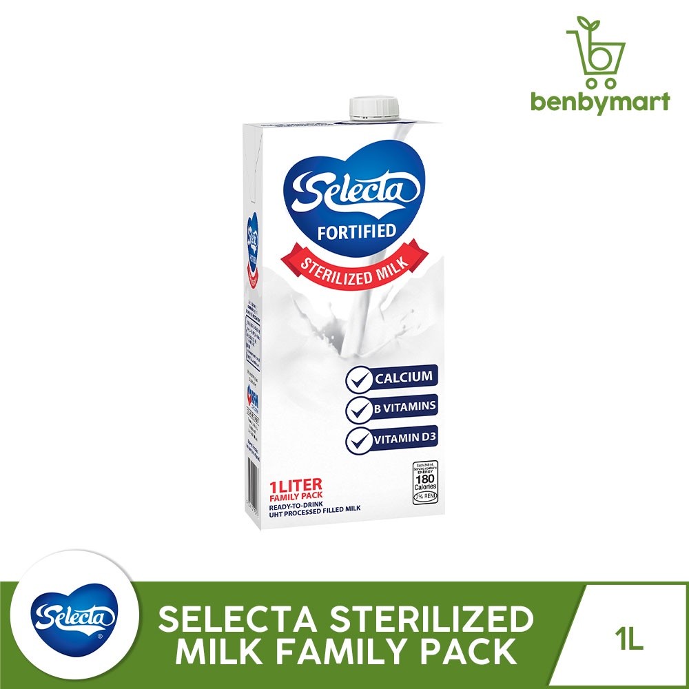 Selecta Sterilized Milk Family Pack 1 Liter | Shopee Philippines