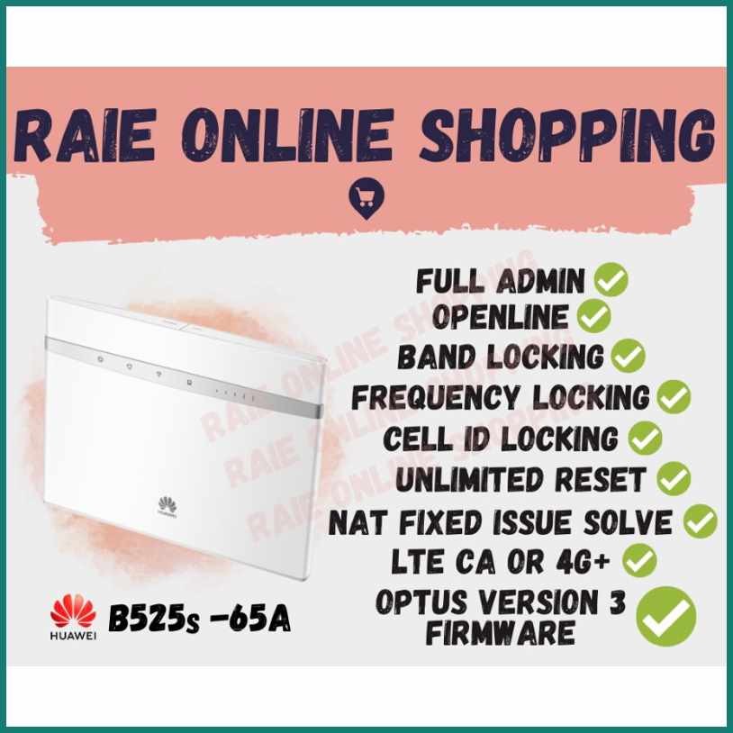 Huawei B525s - 65a (WHITE MAMBA) 4G+ LTE CAT6 BROADBAND WIFI MODEM ...