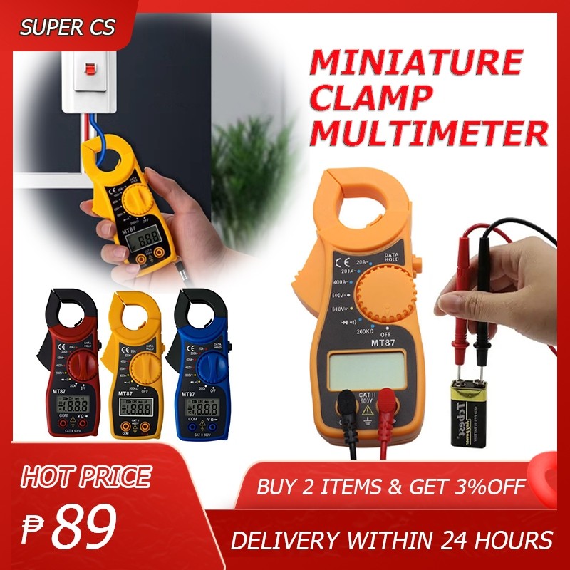 MT87 Digital Clamp Meter Multimeter With Measurement AC/DC Voltage ...