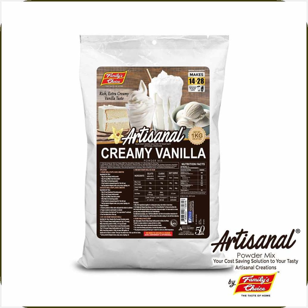 Artisanalh~Creamy=qs?Vanilla:Wz%Powder_Am%Mix_Pc%1Kg | Shopee Philippines