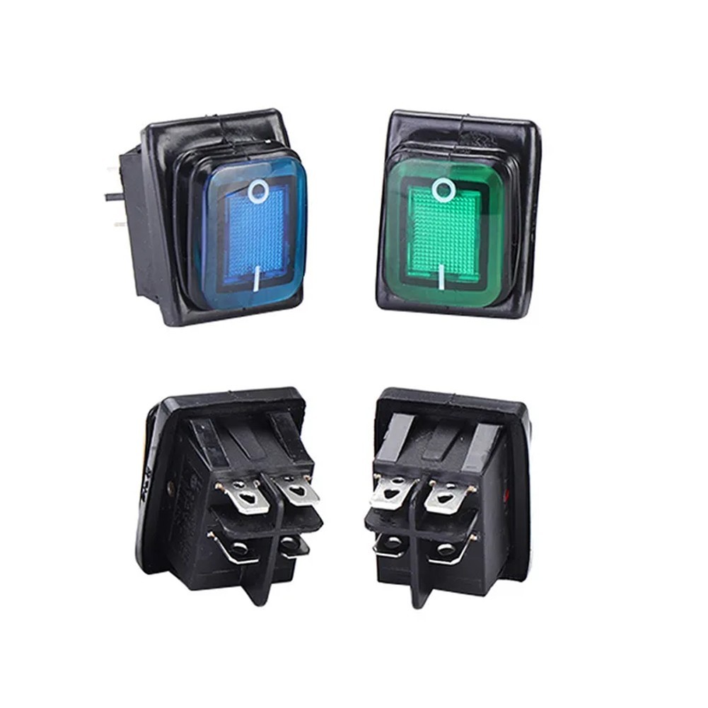 Reset Waterproof Rectangular Switch Rocker Switch 20A DPST Rocker ...