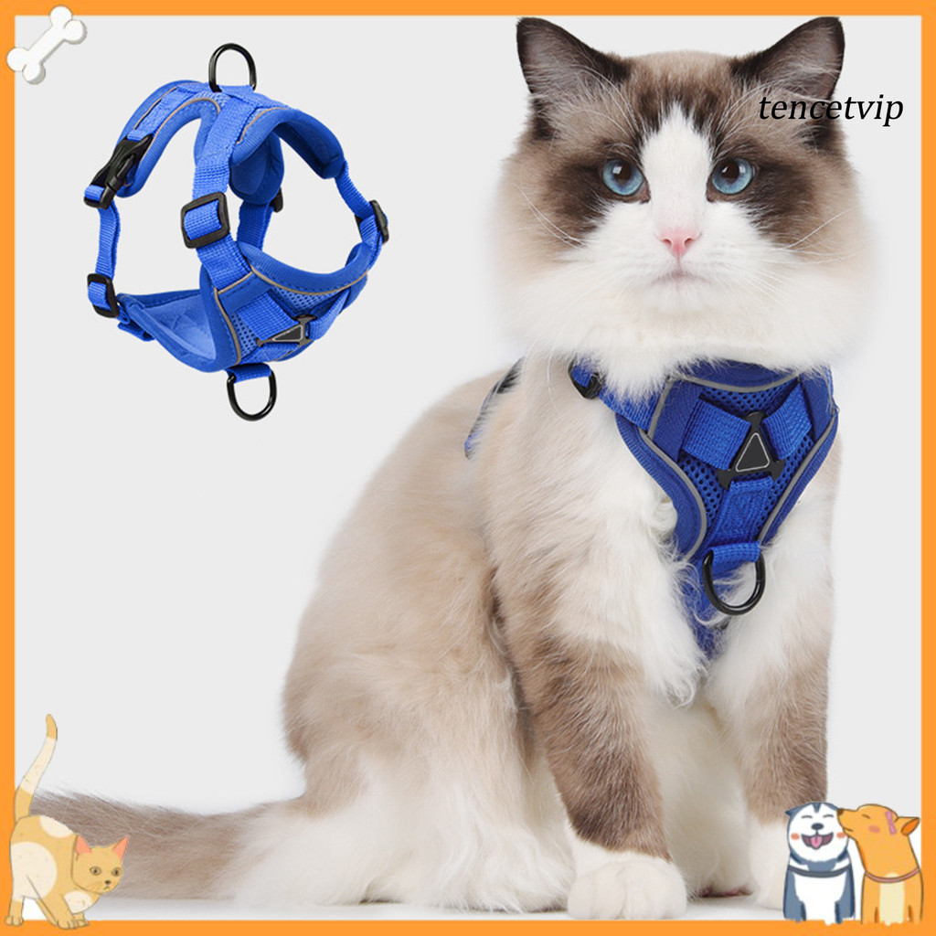 [VIP]Cat Harness And Leash Reflective Strips Jacket Breathable ...