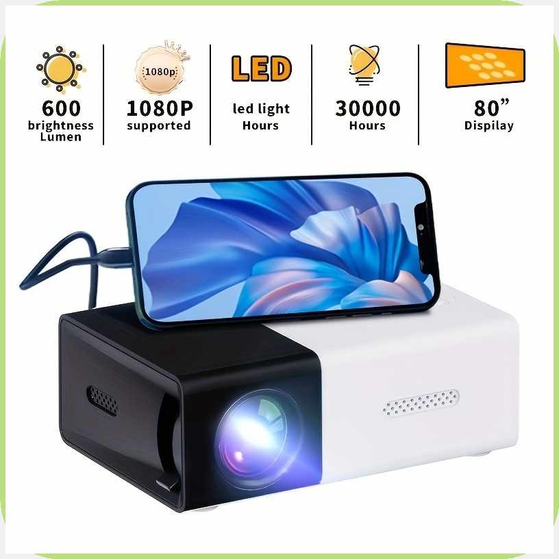 High definition mini projector, portable outdoor movie projector ...