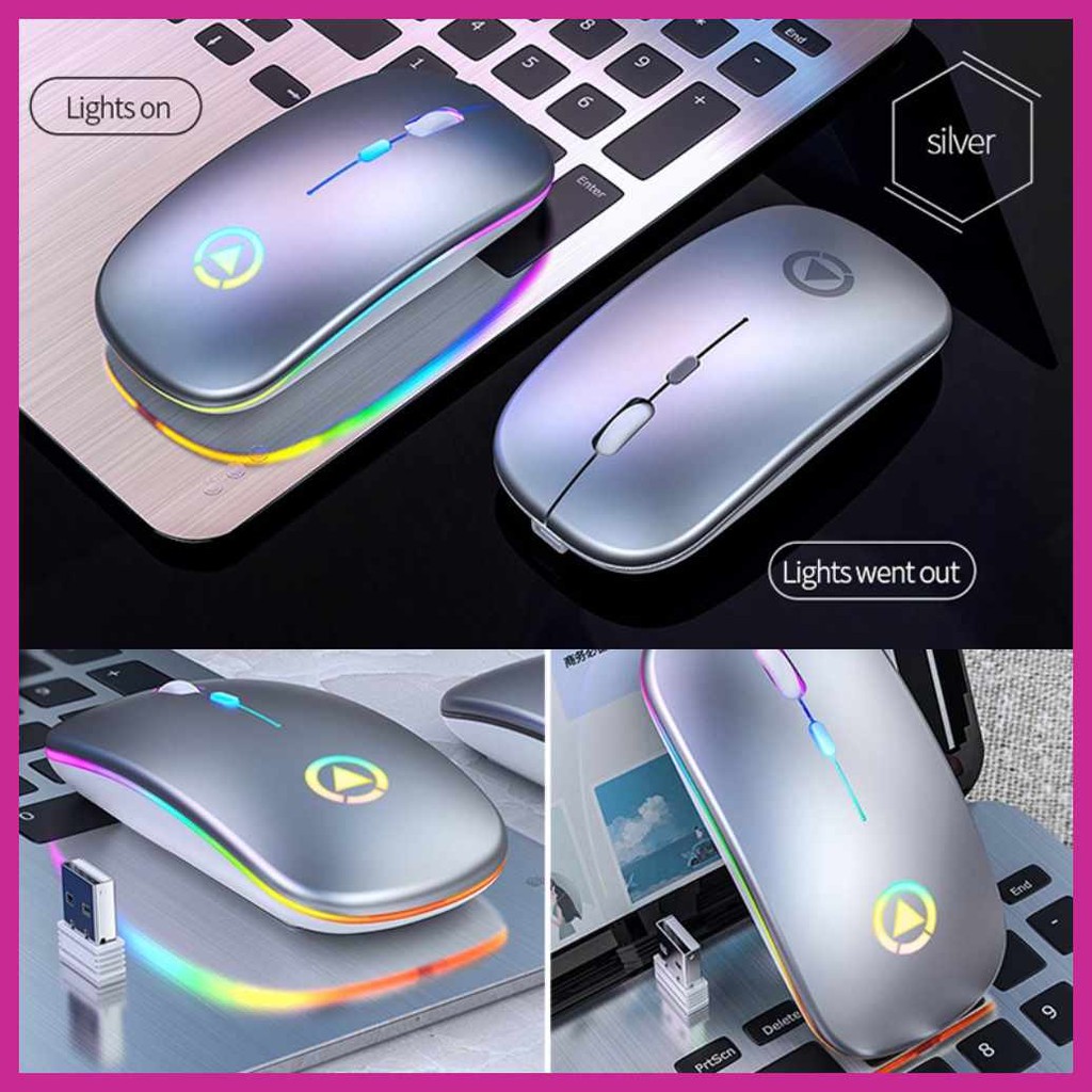 Mouse:Dz'Wireless&cF)for.e#laptop]O#Bluetooth]M#Rechargeable^T$Silent^O ...