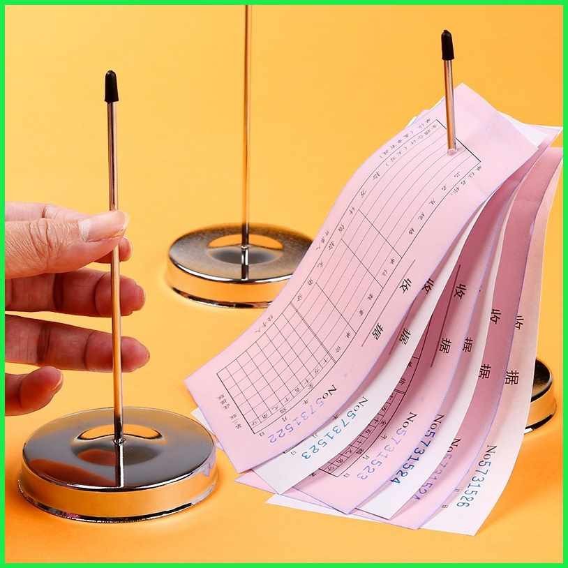 Metal Straight Rod Ticket Fork Paper Spike Metal File Invoices Paper ...