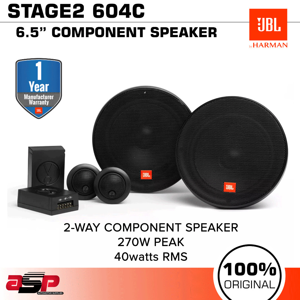 JBL Stage2 604C Component Speaker System 6.5 2-Way 45W RMS 4Ω | Shopee ...
