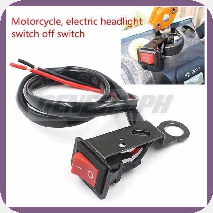 Genesis Motorcycle Light Switch With Bracket Side Mirror Light On/Off ...