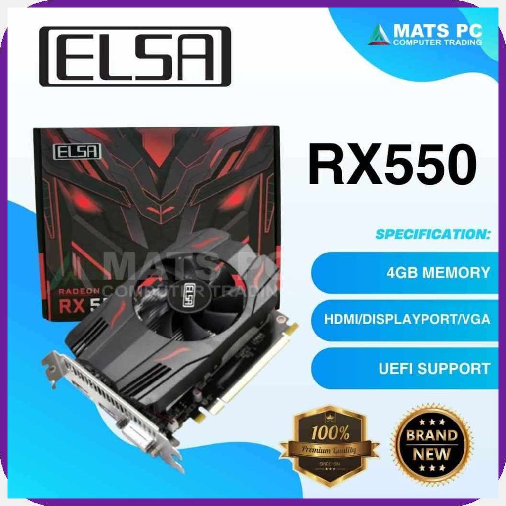 ELSA;z`RX550=g_N:4gb%j:DDr5%w:128Bit%GF:Graphics%Bu:Card | Shopee ...