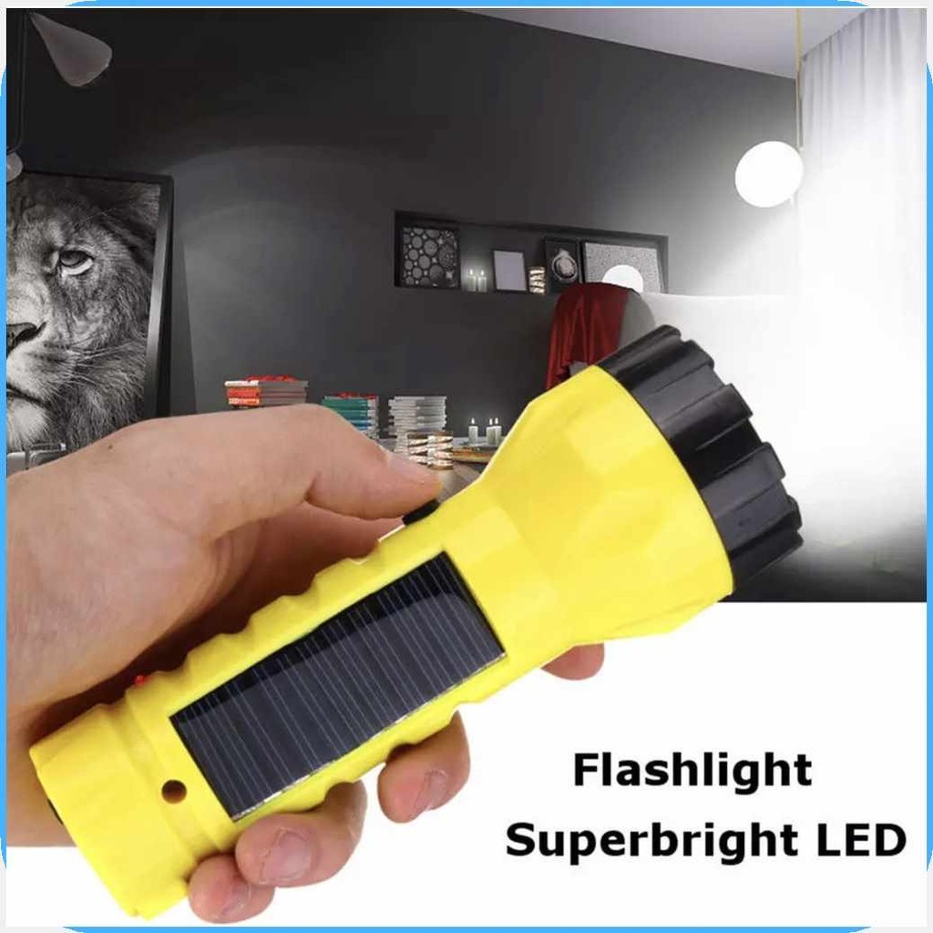 100% Original Lucky Portable Solar Flashlight Home Rechargeable Torch ...
