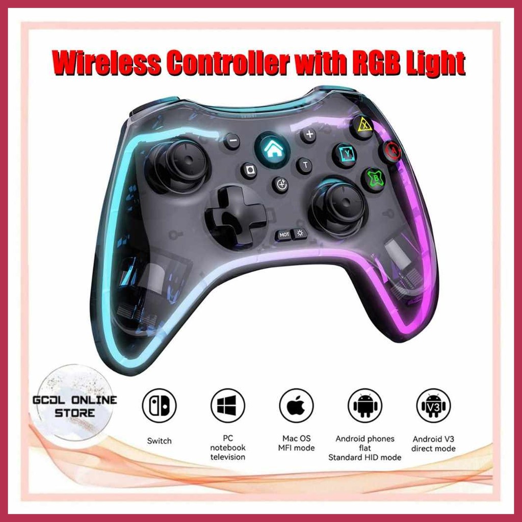 S03^h@Wireless*nU-Gaming=N(Controller|a(Trigger}q)Joystick}Q)with}M)RGB ...