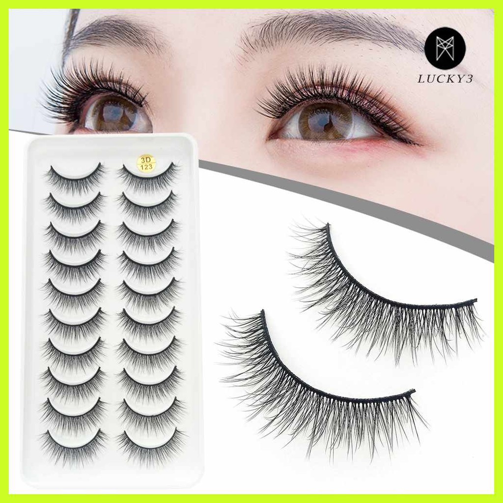 10Pairs.T)False,BH^Eyelash?jZ*Natural~t*3D}J)Fluffy}M)Eyelash}E ...
