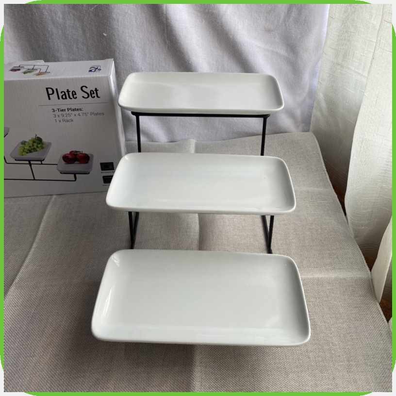3#Sk}Tier)b>Rectangular)f>Plate)J>Set)O>for)M>Fruits)t>and)Z>Buffet ...