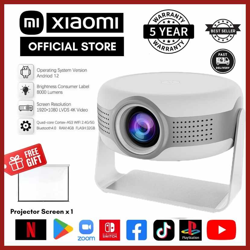 Xiaomi New T269 Pro Auto Foucs Projector 1080P Full HD 4K Decoding ...