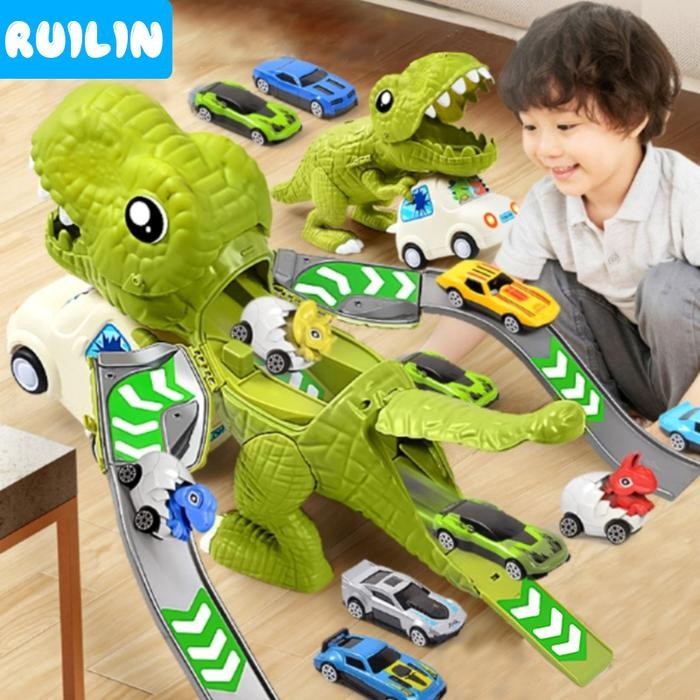 RuiLin 50cm Dinosaur Rail Toy for Children, Track Car Toy, Dino Toy ...