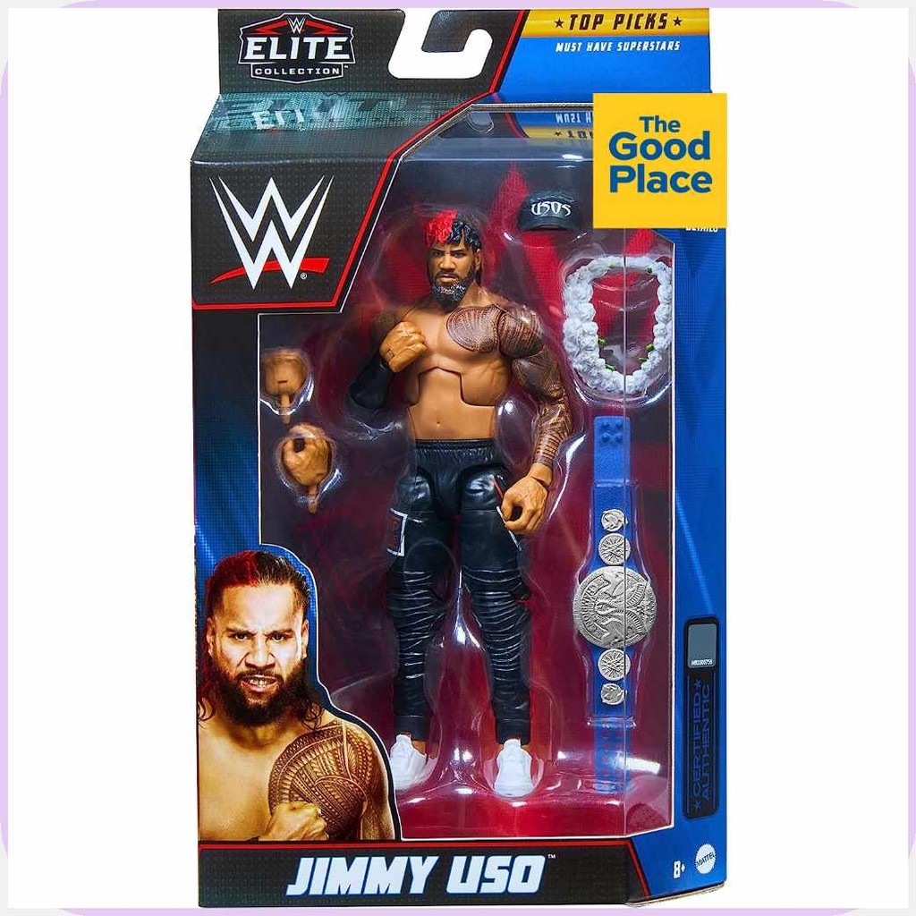 MATTEL WWE Elite Top Picks Collection Jimmy Uso Figure With Accessories ...