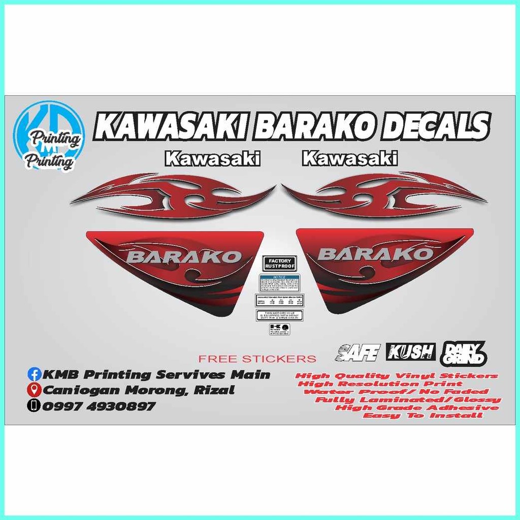 Kawasaki~L]Barako!H'Decals | Shopee Philippines