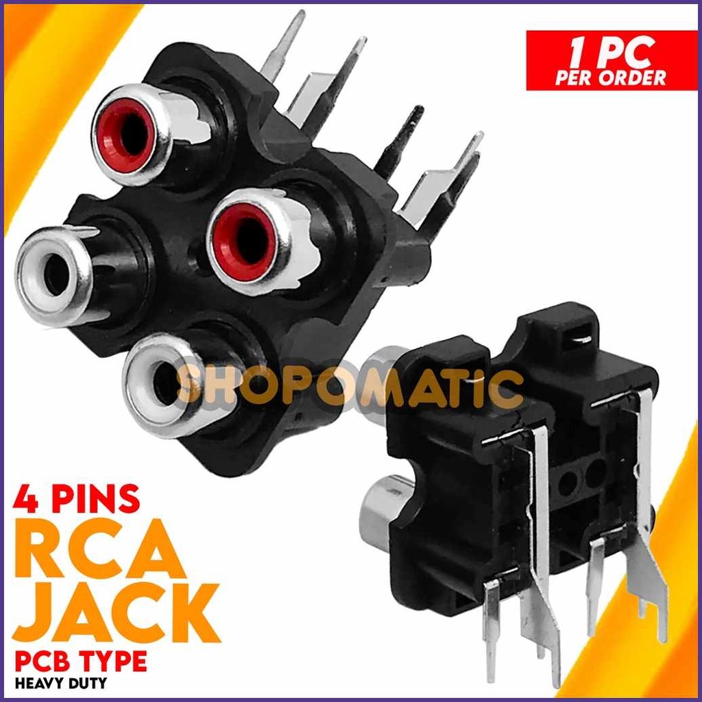 RCA Jack 4 Pins PCB Type | Shopee Philippines