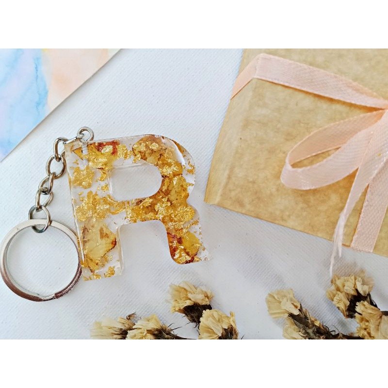Resin Letter Keychain by Otcha /(RANDOM DESIGN) | Shopee Philippines