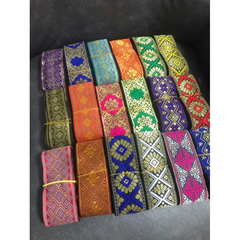 Ethnic Lace Ribbon Trimmings 7 Yards - 2 Inches Wide for{E)Lei+Jd&Craft ...