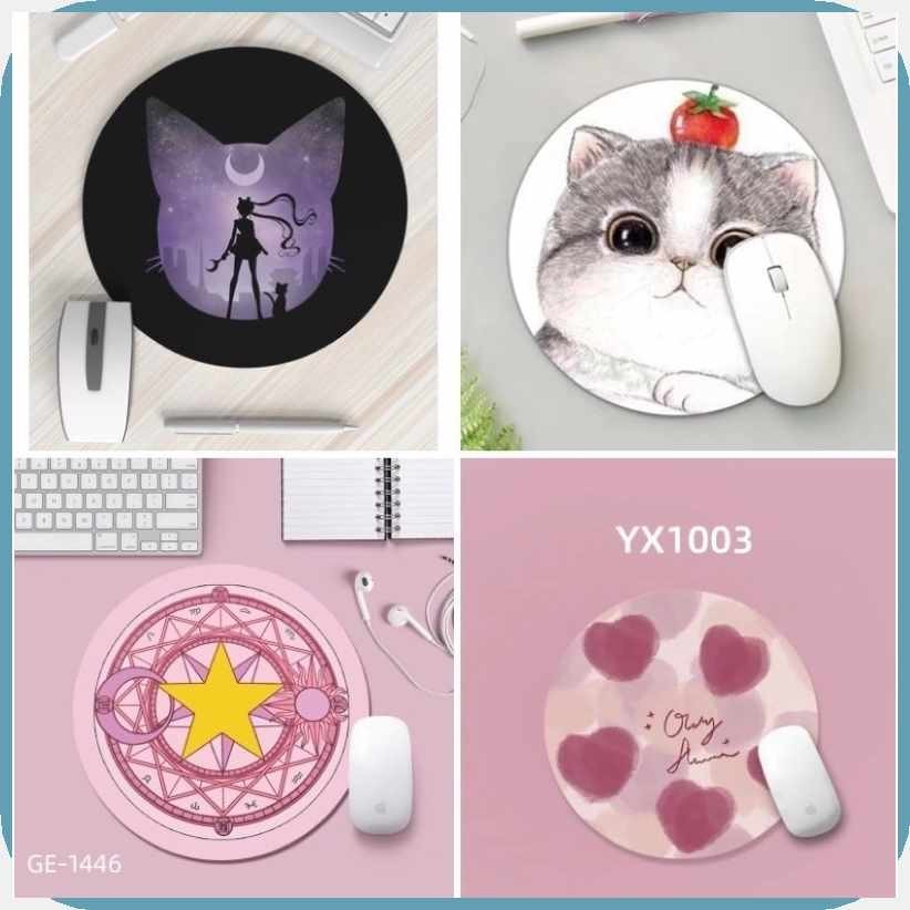 【XMT】D052#x.COD%WF=14-aStylesgCartoonvArtSDesignGMouseiPad Round Office ...