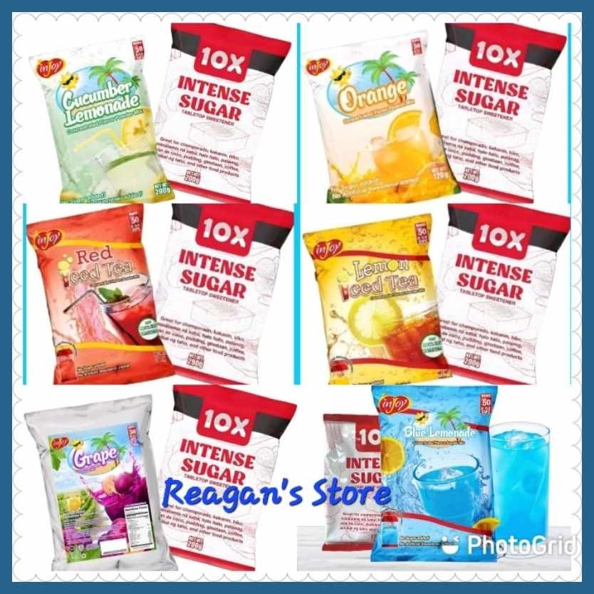 Injoy BLUE LEMONADE 4 SEASONS PINEAPPLE ORANGE GRAPES LEMON RED TEA ...