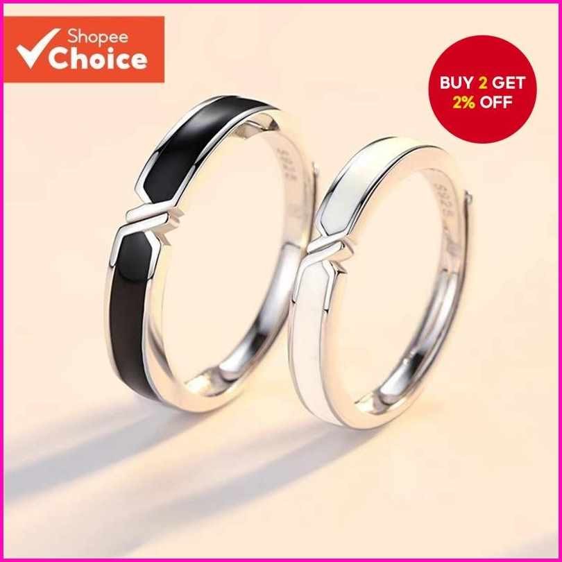 Silver=G+Plated.ZM;vu&Black`Ou&White`kk&Couple`IO&Rings`QV&Adjustable ...