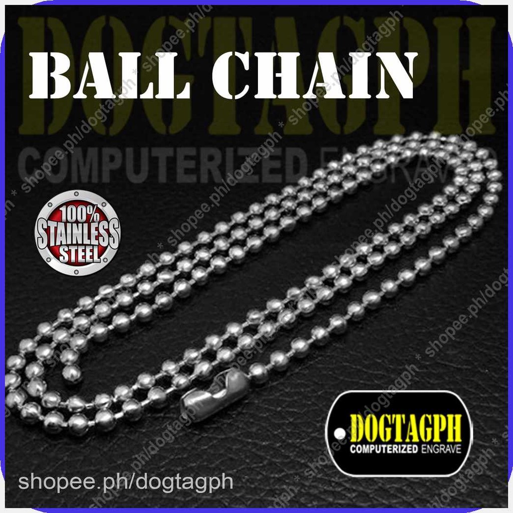 Ball'FQ_Chain;pB]/|yv=Necklace)RB>(STAINLESS)Fl>STEEL) | Shopee Philippines