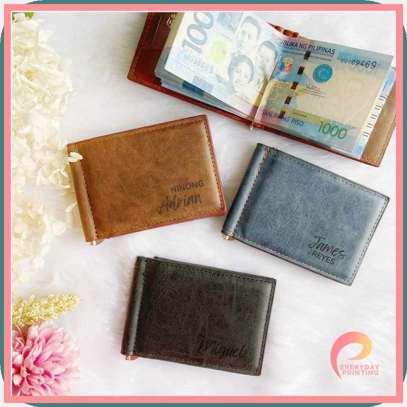 (LASER!j*ENGRAVED);LP>Unisex/q$Leather]P#Money]z#CLIP/FLIP^M$Wallet^g ...