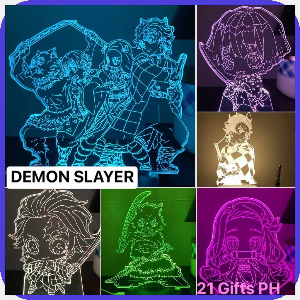 Demon:su>Slayer_Q|LEDS-Acrylice-LampT-TanjiroiT-Nezukorr-HashibiraQR ...