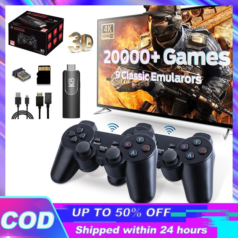M8 Pro Mini Game Console HD 4K Game Stick Wireless Video 64GB Retro TV ...