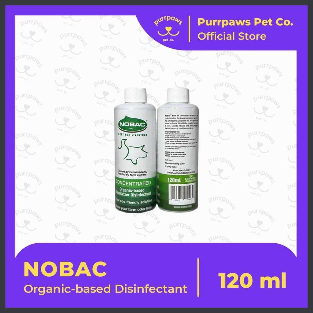 NOBAC Organic-Based Deodorizer and Disinfectant (120 ml) | Shopee ...