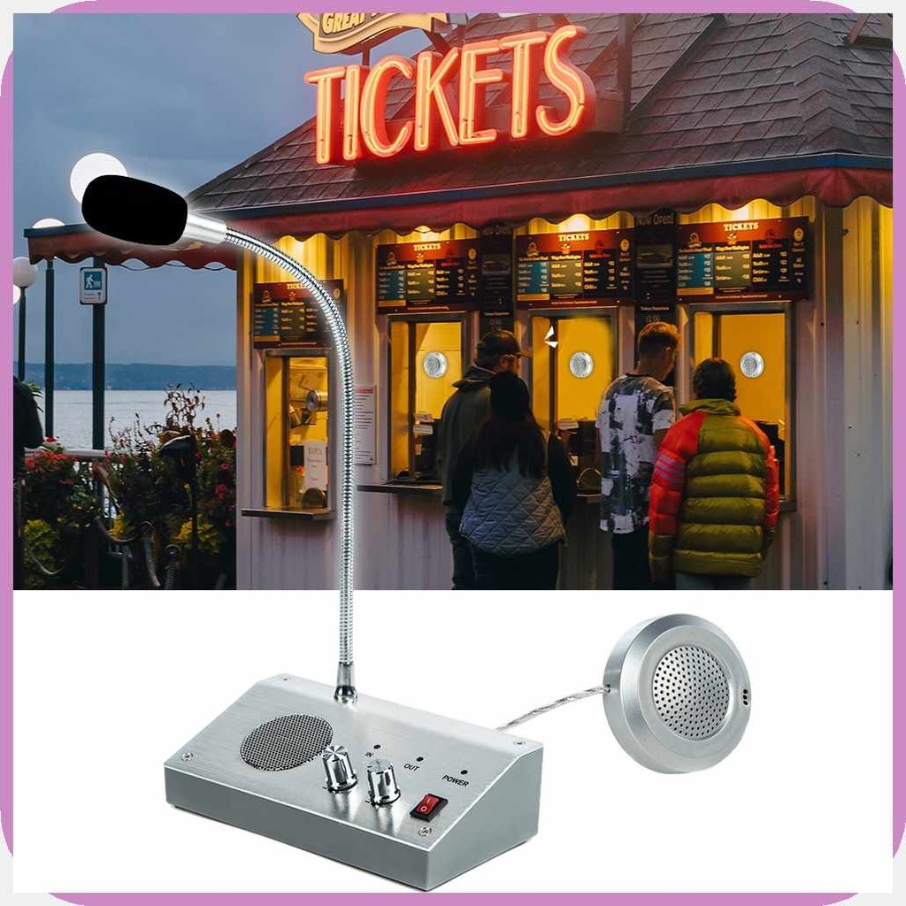 COD Window intercom speaker Dual Way Talk Through for Ticket Station ...