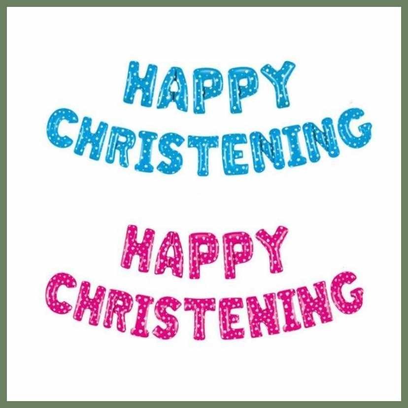 Happy'f{Christening+T&Letter{Ya'Balloon{uc'Set | Shopee Philippines