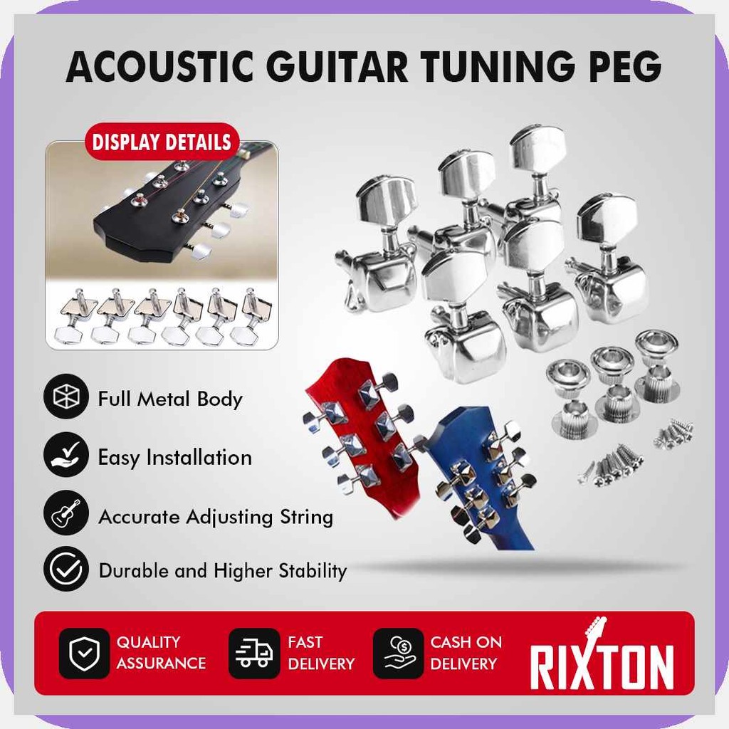 RIXTON$m>Guitar'r/String~hS?3R3L*H>Tuning*u?Pegs*e?6pcs*O?Metal*i?Semi ...
