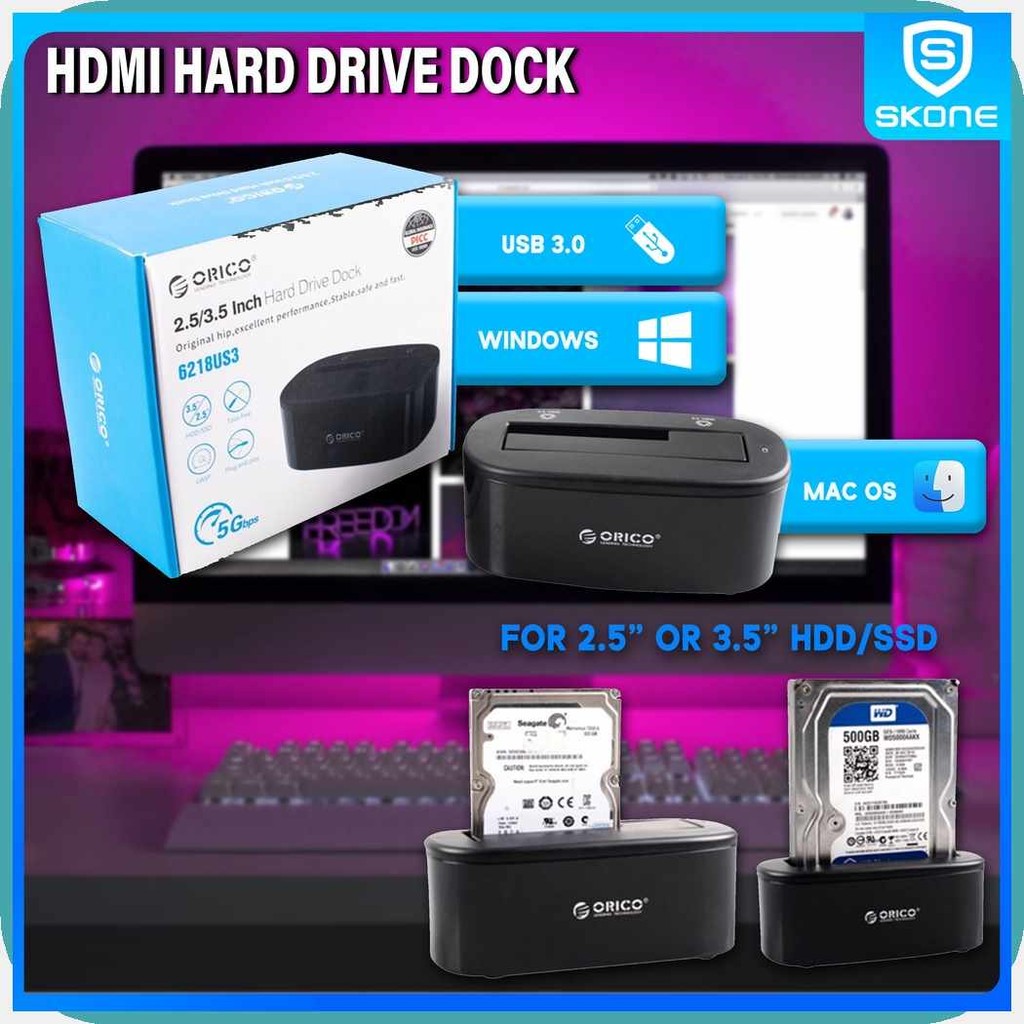 ORICO Docking Station HDD Dock Dual Bay USB 3.0 Hard Disk Drive ...