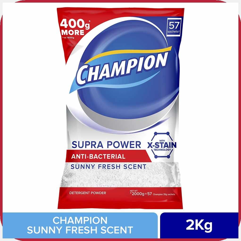 Champion Laundry Detergent Powder Sunny Fresh 2Kg | Shopee Philippines