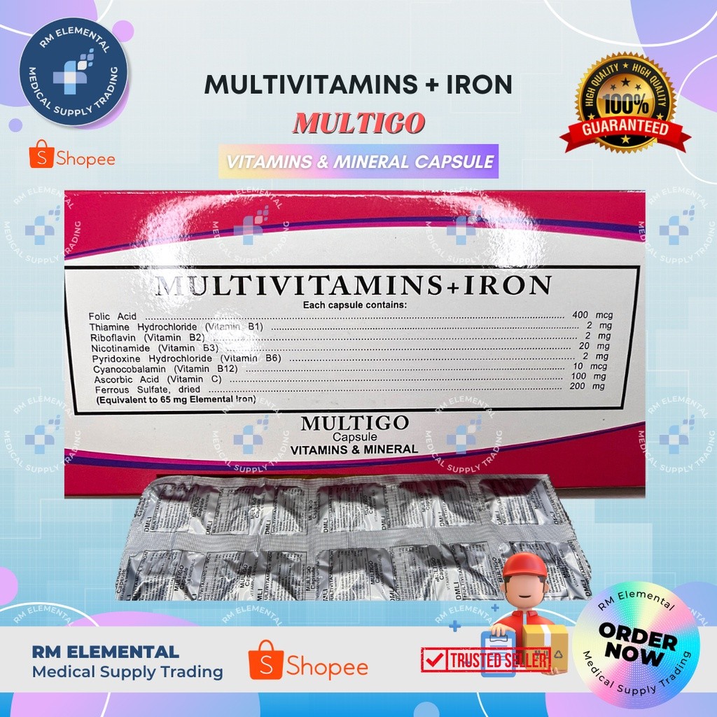 MULTIGO)I%/'f[MULTIGROW!cY,MULTIVITAMINS!bI,+!GC,IRON!Iq,Capsule!G,100s ...